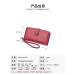 跨境热销新款女士钱包复古油蜡皮长款镂空钱包多功能大容量手机包
